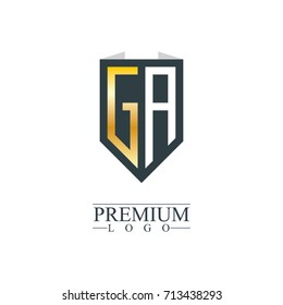 Initial Letter GA Company Design Logo Template