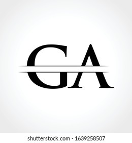 Initial Letter GA Creative Logo Design vector Template. Abstract Letter GA logo Design