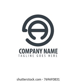 Initial Letter GA Design Logo