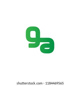 Initial Letter GA Linked Logo Design