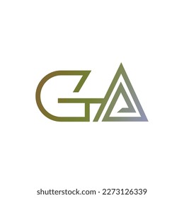 Initial letter GA logo design