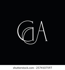 Initial letter GA logo design 