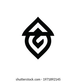 initial letter GA logo or icon monogram. EPS 10