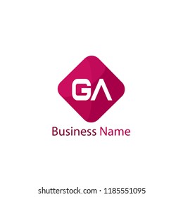 Initial Letter GA Logo Template Design