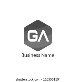 Initial Letter GA Logo Template Design