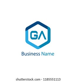 Initial Letter GA Logo Template Design