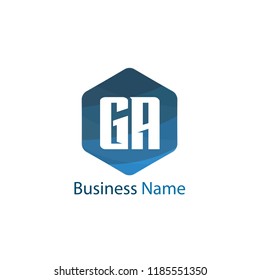 Initial Letter GA Logo Template Design
