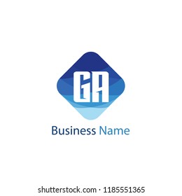 Initial Letter GA Logo Template Design