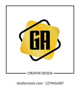 Initial Letter GA Logo Template Design