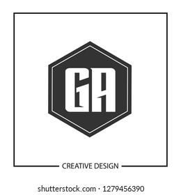 Initial Letter GA Logo Template Design