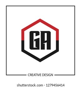 Initial Letter GA Logo Template Design