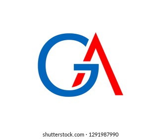 Initial Letter GA Logo Template Design