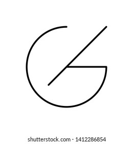 Initial letter ga minimalist typographic art monogram shape business brand identity logo, black color on white background.