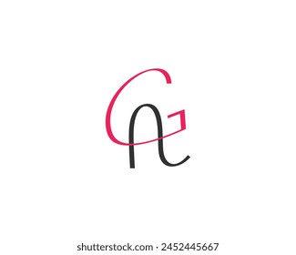 Letra inicial GA Plantilla de diseño de logotipo moderno