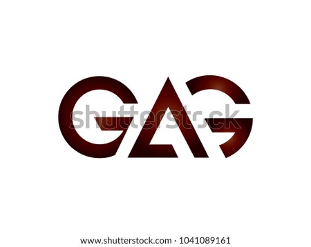 Initial Letter GAG Design Logo Vector Graphic Branding Letter Element.