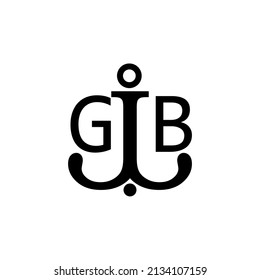 Initial letter GB anchor simple logo.