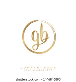 Initial Letter Gb Beautiful Handwriting Logo Stock Vector (Royalty Free ...