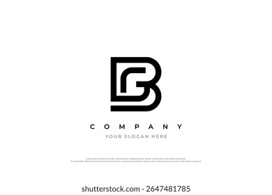 Initial Letter GB or BG Logo Design