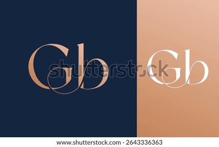 Initial letter GB BG logo design vector illustration for couple, wedding, and business
