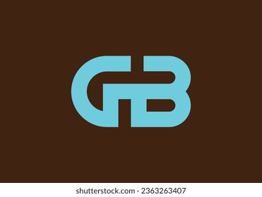 initial letter GB or BG minimal abstract and lineart logo, vector icon