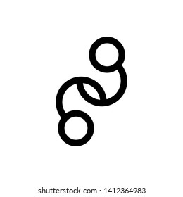 Initial letter gb bg minimalist typographic art monogram shape business brand identity logo, black color on white background.