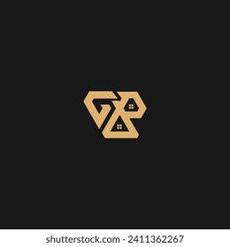 initial letter GB Home logo vector design,
