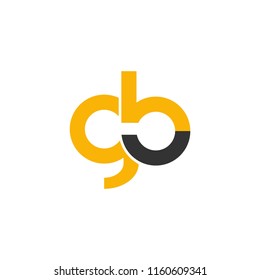 Initial letter GB line logo design template