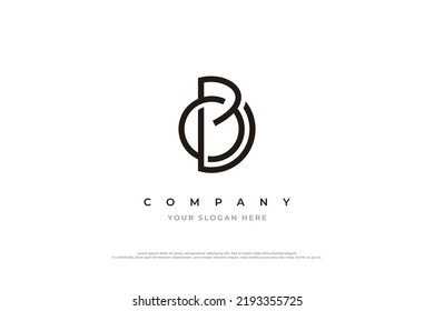 Initial Letter GB Logo or BG Monogram Logo Design Vector