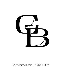 Diseño creativo del logotipo de GB de letra inicial
