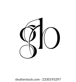 Design des gb-Logos der ersten Buchstaben kreativ