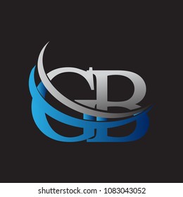 initial letter GB logotype company name colored blue and grey swoosh design. vector logo for business and company identity.