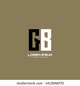 Initial letter GB minimalist art logo vector