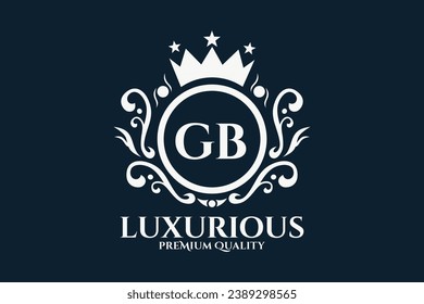 Initial  Letter GB Royal Luxury Logo template in vector art for luxurious branding  vector illustration.