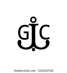 Initial letter GC anchor simple logo.