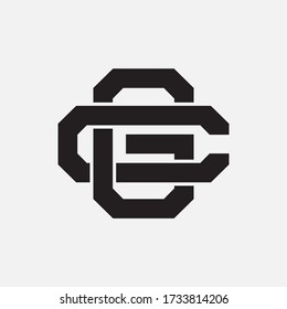 Initial letter GC and CG overlapping, interlock, monogram logo, black and white color on white background