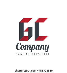 Initial Letter GC Design Logo With Square