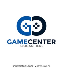 Initial letter GC with Game console logo vector, Gaming logo icon design template