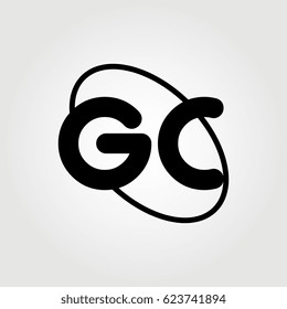 initial letter gc logo on white background