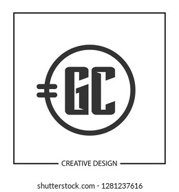 Initial Letter GC Logo Template Design