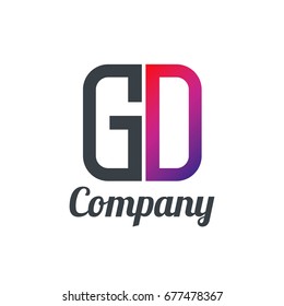 Initial Letter GD Design Logo