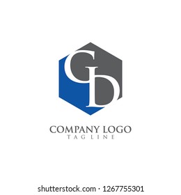Initial Letter gd, dg Logo design Template Design vector