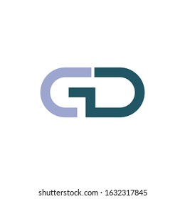 Initial letter gd or dg logo design template