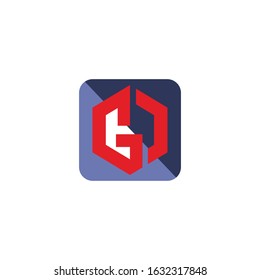 Initial letter gd or dg logo design template