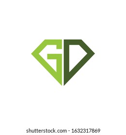 Initial letter gd or dg logo design template