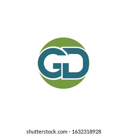 Initial letter gd or dg logo vector templates