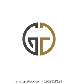 Initial letter gd or dg logo vector design template