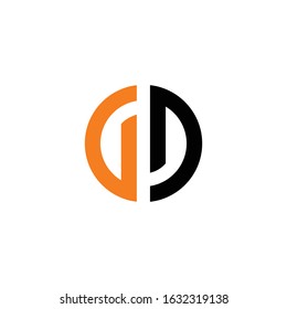 Initial letter gd or dg logo vector design template