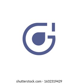 Initial letter gd or dg logo vector design templates