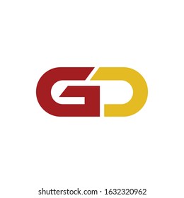 Initial letter gd or dg logo vector design