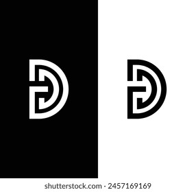 Initial letter GD or DG logo design vector illustration